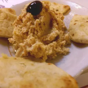 Hummus Plate accented w/ Kalamata Olive
