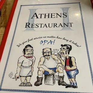 a cartoon of three men sitting at a table