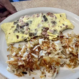 Meat lover's omelette