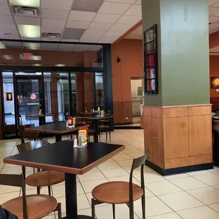 Dining area near grill
