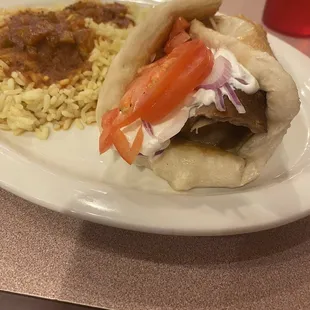 Gyro combo meal. This was delicious. Love the pita.