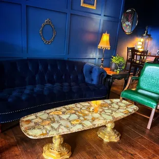 One of the many comfy hang out spots at Athens Uncorked.