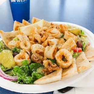 a plate of food on a table