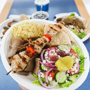 a plate of food on a table