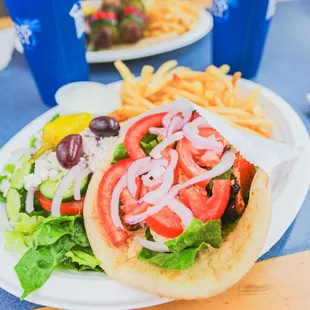 a plate of food on a table