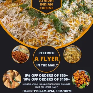 a flyer for a restaurant