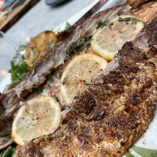 grilled fish on a plate