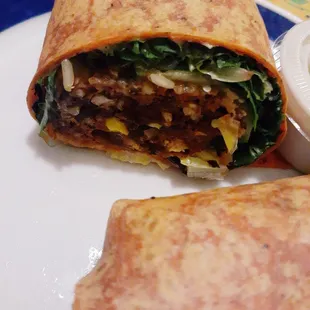 Black bean burger wrap - SO GOOD