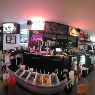 Panoramic photo of the bar.