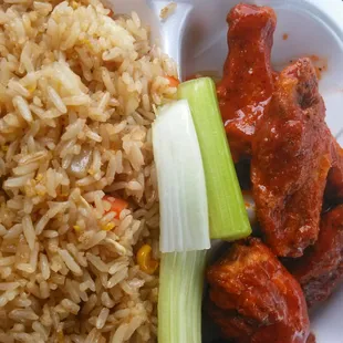 Wings &amp; fried rice