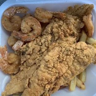 Shrimp &amp; fish (whiting) combo