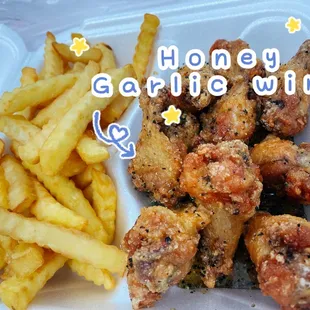 Honey garlic wings
