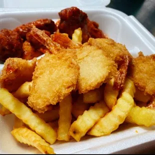 Wings and shrimp combo