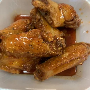 Hot honey with lemon pepper