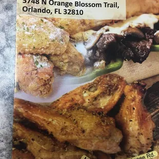 a menu for a restaurant