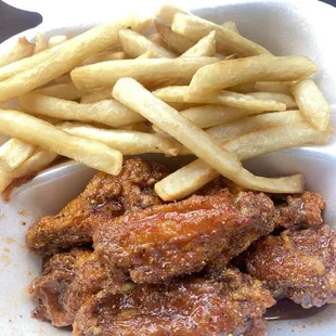 Hot honey lemon pepper wings