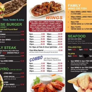updated menu as of 3/1/22