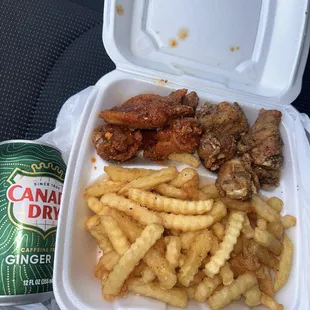 10 pc wings and fries.