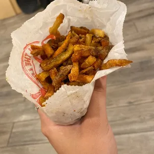 Bottom of the fryer fries