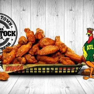 chicken wings and fried chicken, food