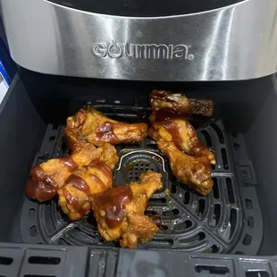 ATL Wings that had to be sauced at home and put in the air fryer.