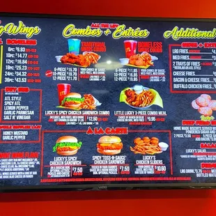 ATL WINGS menu.