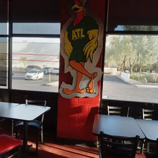 the interior of a fast food restaurant