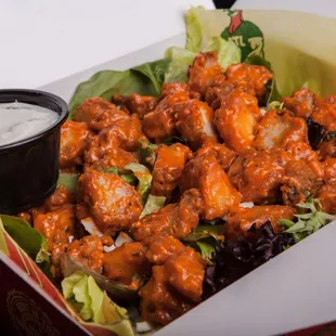 Side Salad , add chicken in your favorite sauce!