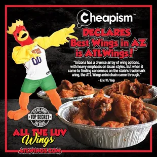 chicken wings and fried chicken