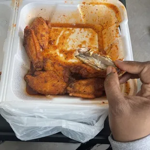 Hot honey garlic wings