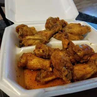 Honey garlic hot and honey lemon pepper