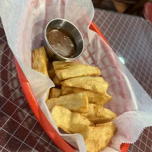 a basket of french fries