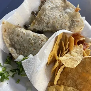 Carne asada quesadilla - not the best photo but amazing food!