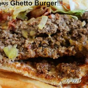 Burger Tour #3 - Ghetto-fabulous (non-bougie) burger. Folks on today&apos;s tour will understand what this means! LOL