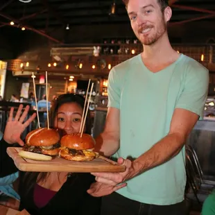 Burger Tour #3 - Panida can&apos;t wait for her share... LOL