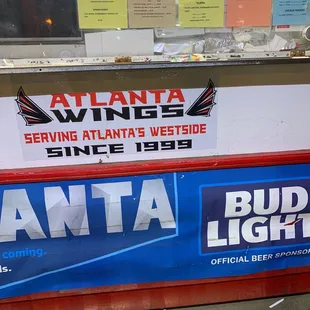 a sign for a bud light