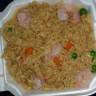 Small shrimp fried rice.  $4.50 + tax= $4.77.    3/4/17