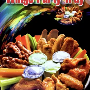 wings party tray