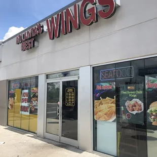 The front of the restaurant, it&apos;s connected to the Chevron