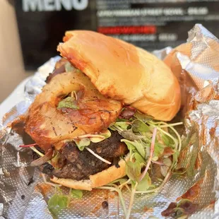 Caribbean J'ouvert sandwich