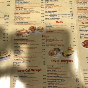 Current menu