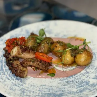 a plate of food on a table