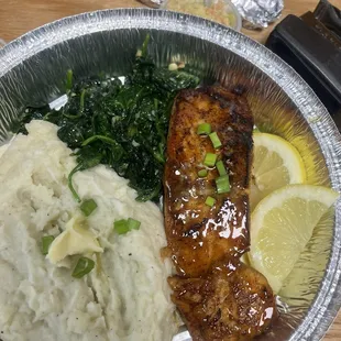 Honey glazed salmon was delicious!