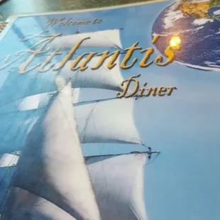 the menu for the restaurant