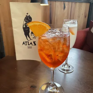 Aperol spritz + French 75