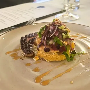 a plate of food on a table