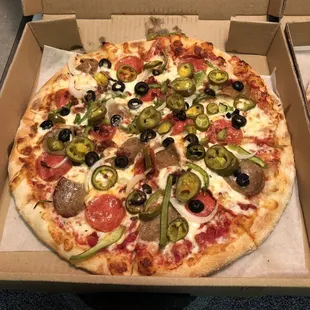 York pizza + jalapeños