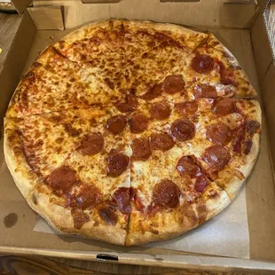 16 inch half pepperoni