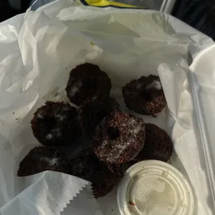 food, donuts, dough desserts