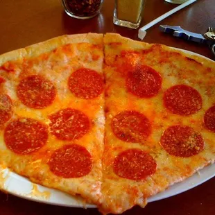 2 slices of peppernoi so large they're served on a steak platter.